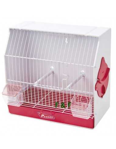 Cage contest red drawer Front. White with door PEDROS