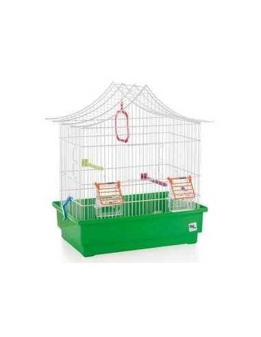 Bird cage with chalet roof form
