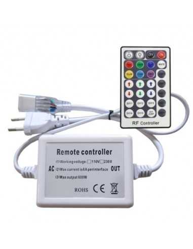 Controlador Tira LED RGB 220V, Control Remoto RF 28 Botones