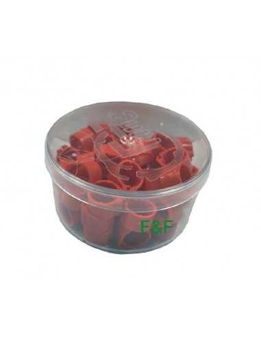 pigeon ring 8mm (50 pieces) red Rings4wings