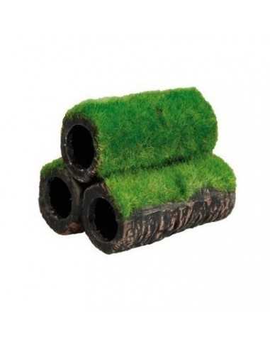 Decoration tubes with moss 6,5cm
