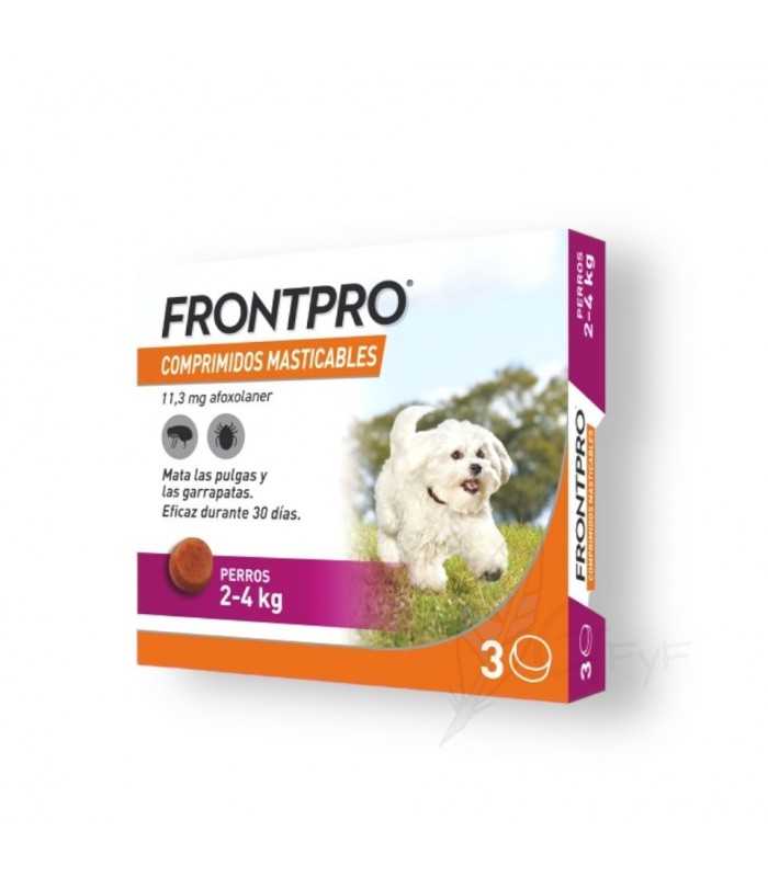 Frontpro antiparasitaire pour chiens de 2 à 4kg (COMPRIMÉS À CROQUER)